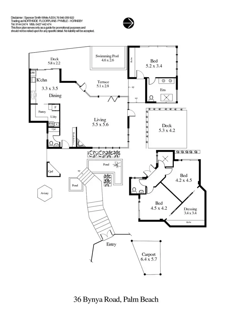 Floorplan of Homely house listing, 36 Bynya Road, Palm Beach NSW 2108