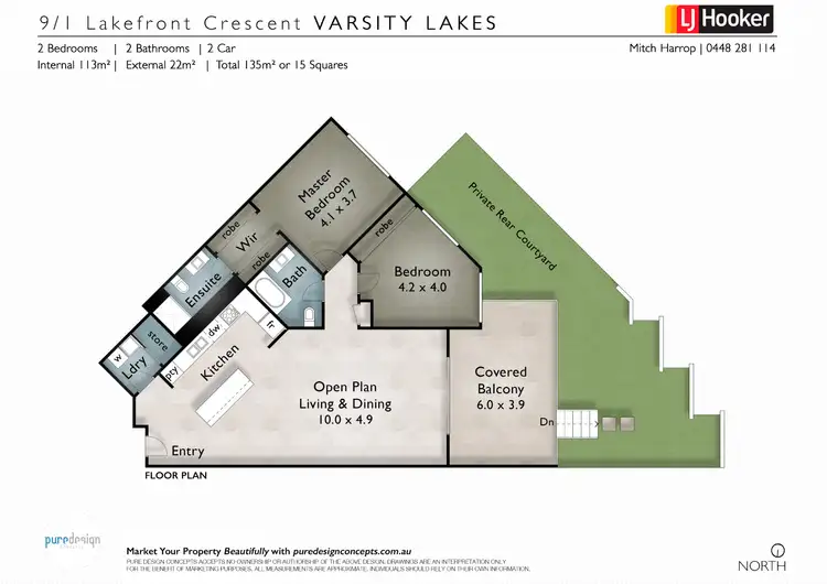 Floorplan of Homely unit listing, 9/1 Lakefront Cresent, Varsity Lakes QLD 4227