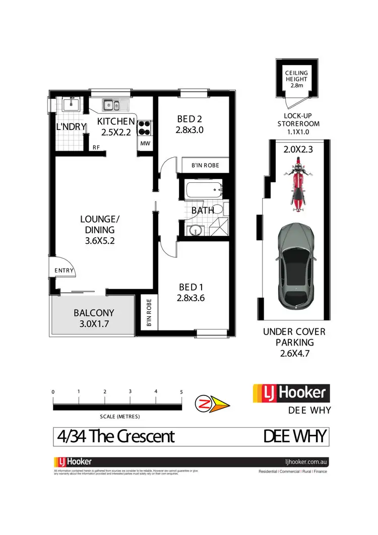 Floorplan of Homely unit listing, 4/34 The Crescent, Dee Why NSW 2099