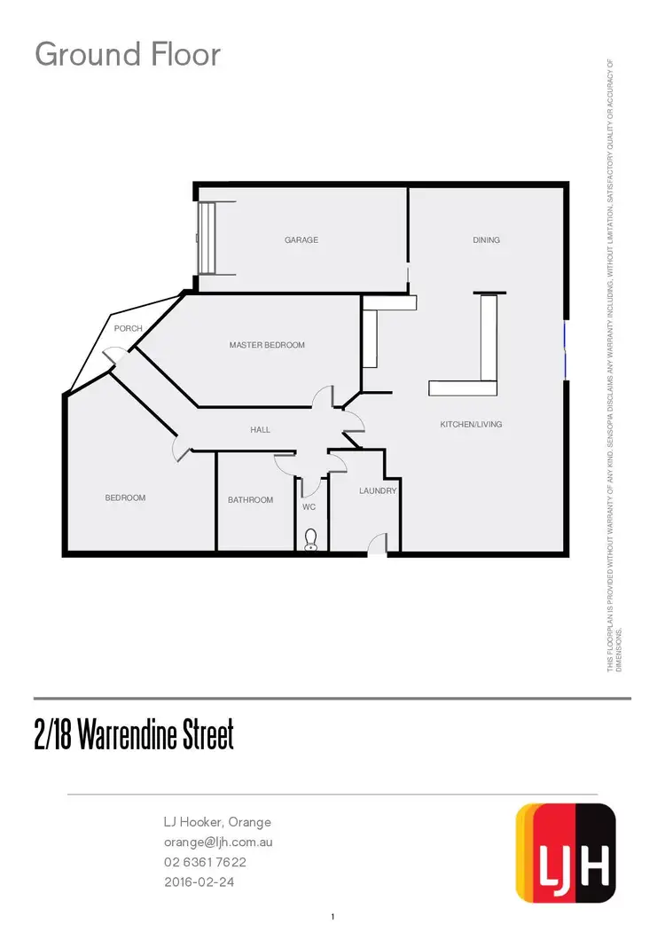 Floorplan of Homely unit listing, 2/18 Warrendine Street, Orange NSW 2800
