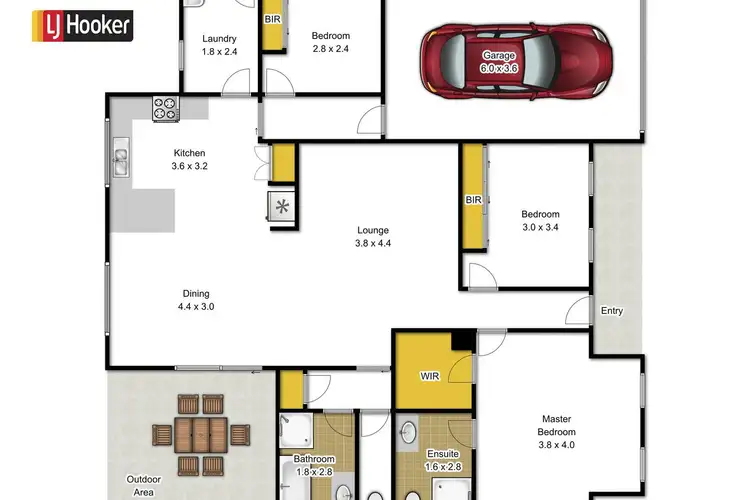 Floorplan of Homely house listing, Unit 1/21 St Georges Road, Traralgon VIC 3844
