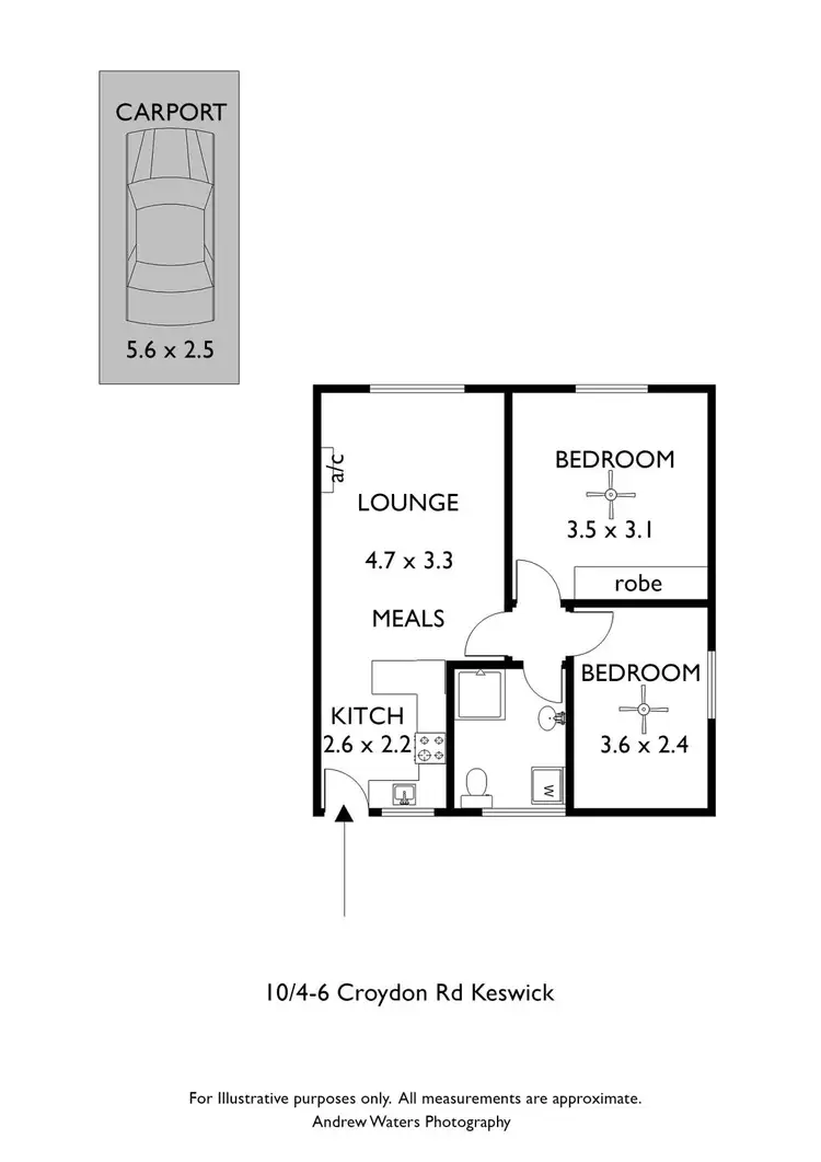Floorplan of Homely unit listing, 10//4 - 6 Croydon Road, Keswick SA 5035