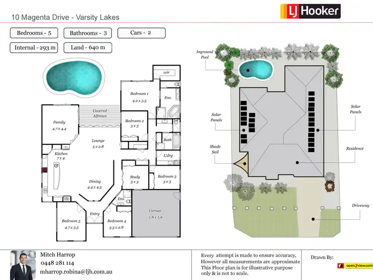 Floorplan of Homely house listing, 10 Magenta Drive, Varsity Lakes QLD 4227