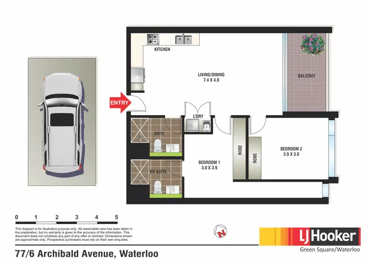 Floorplan of Homely apartment listing, 77/6 Archibald Avenue, Waterloo NSW 2017