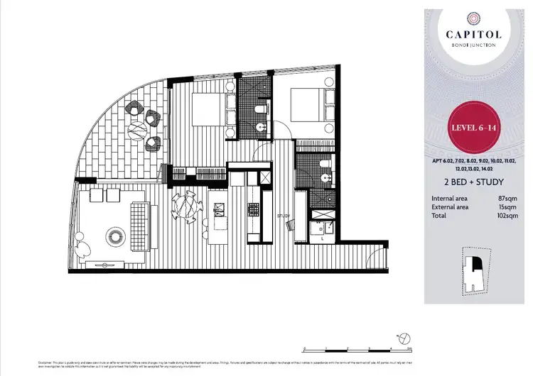 Floorplan of Homely apartment listing, 1202/253-255 Oxford Street, Bondi Junction NSW 2022