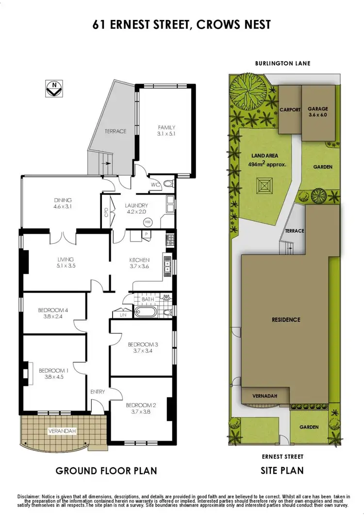 Floorplan of Homely house listing, 61 & 63 Ernest Street, Crows Nest NSW 2065