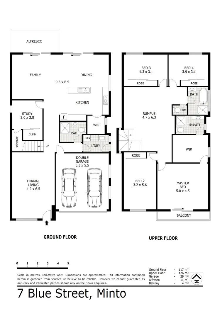 Floorplan of Homely house listing, 7 Blue Street, Minto NSW 2566