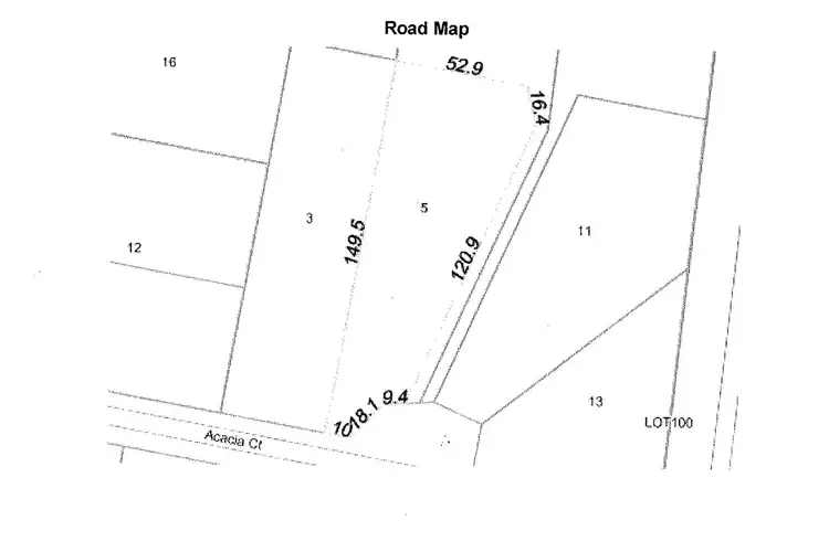 Floorplan of Homely land listing, 5 Acacia Court, Plainland QLD 4341