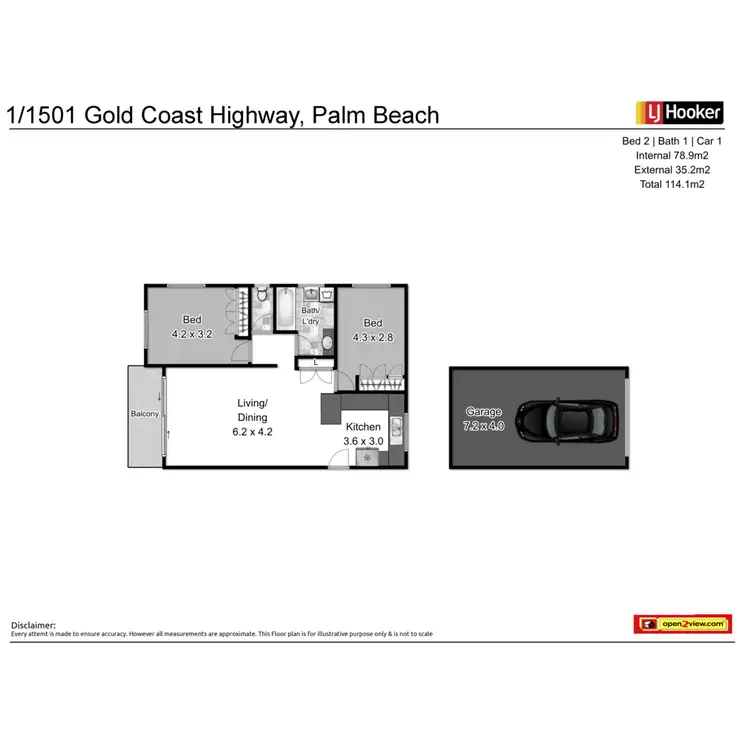 Floorplan of Homely unit listing, 1/1501 Gold Coast Highway, Palm Beach QLD 4221