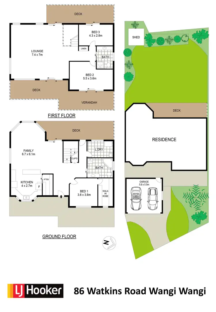 Floorplan of Homely house listing, 86 Watkins Road, Wangi Wangi NSW 2267