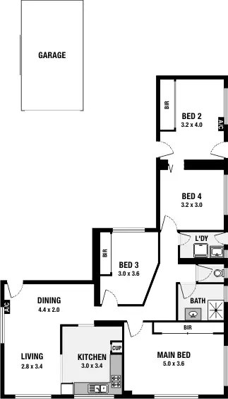 Floorplan of Homely unit listing, 1/845 Old Cleveland Road, Carina QLD 4152