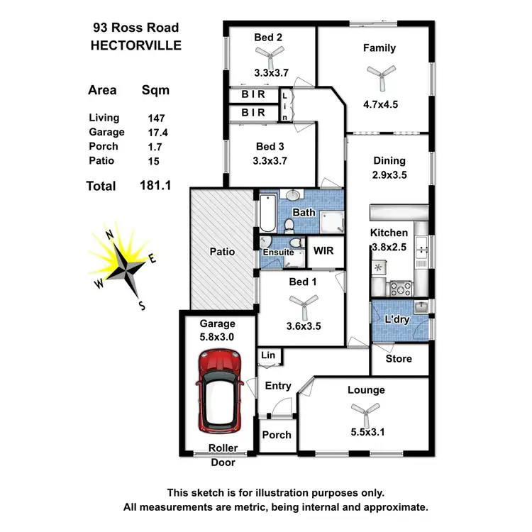 Floorplan of Homely house listing, 93 Ross Road, Hectorville SA 5073