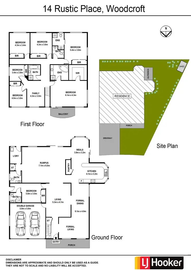 Floorplan of Homely house listing, 14 Rustic Place, Woodcroft NSW 2767