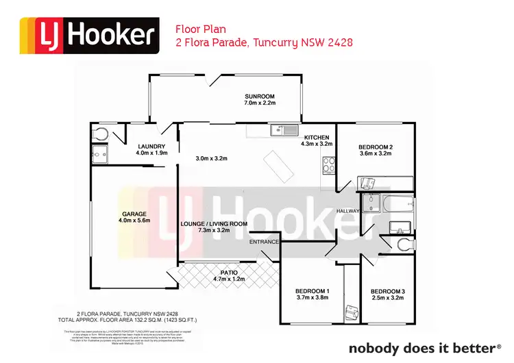 Floorplan of Homely house listing, 2 Flora Parade, Tuncurry NSW 2428