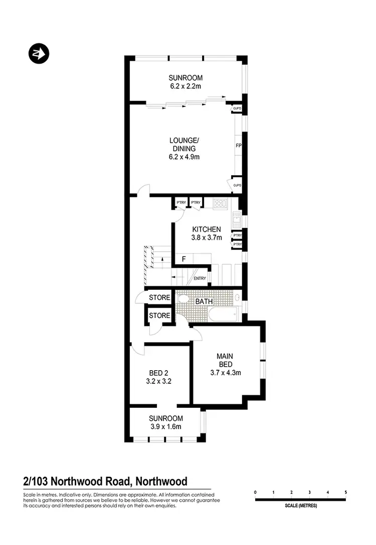 Floorplan of Homely unit listing, 2/103 Northwood Road, Northwood NSW 2066
