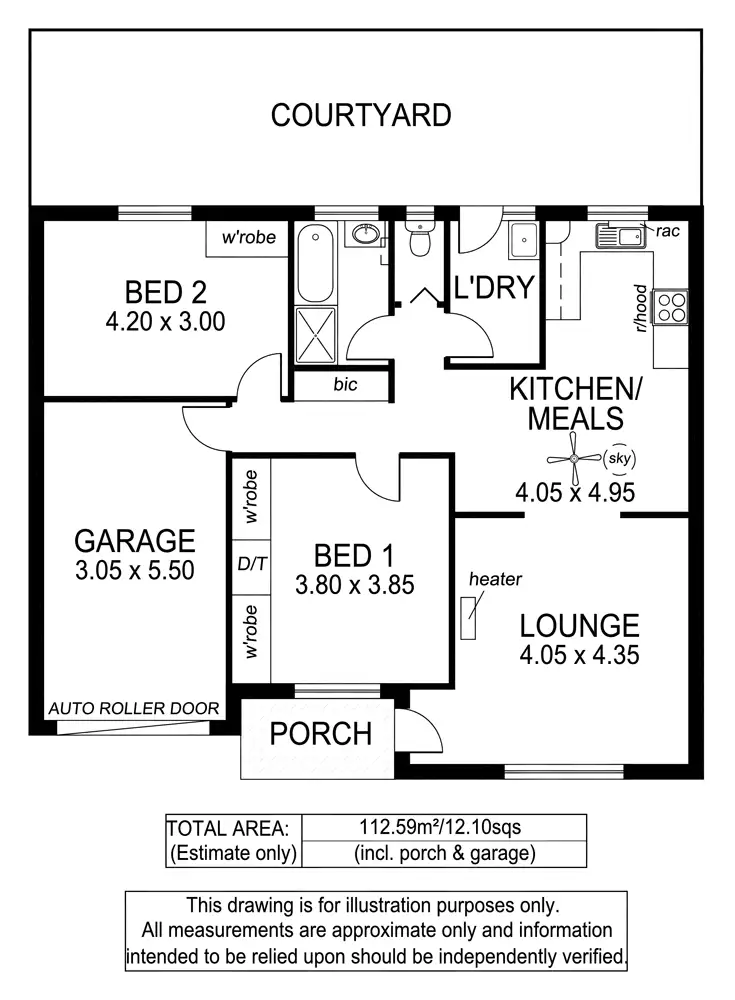 Floorplan of Homely unit listing, 4/2 Gilbertson Road, Seacliff Park SA 5049