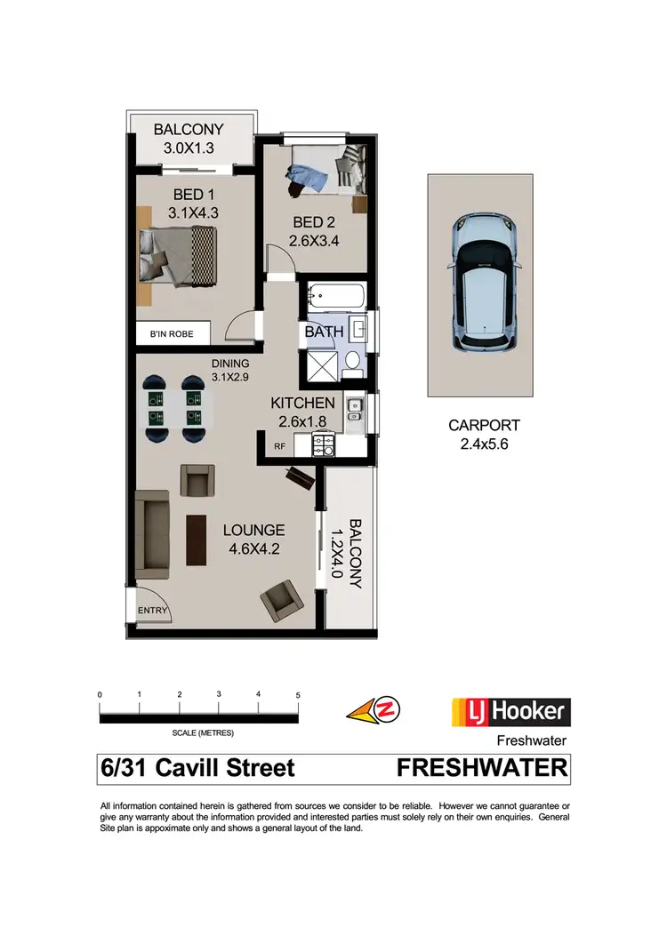 Floorplan of Homely unit listing, 6/31 Cavill Street, Freshwater NSW 2096