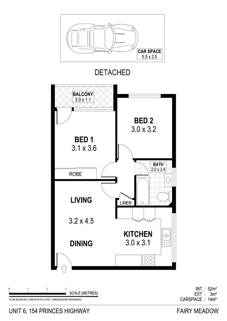 Floorplan of Homely unit listing, 6/154 Princes Highway, Fairy Meadow NSW 2519