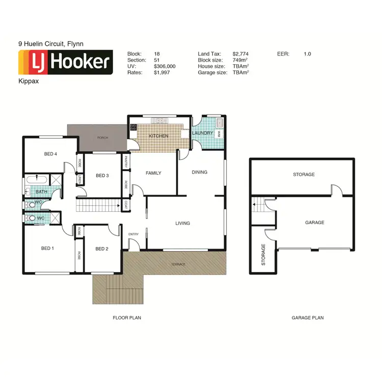 Floorplan of Homely house listing, 9 Huelin Circuit, Flynn ACT 2615