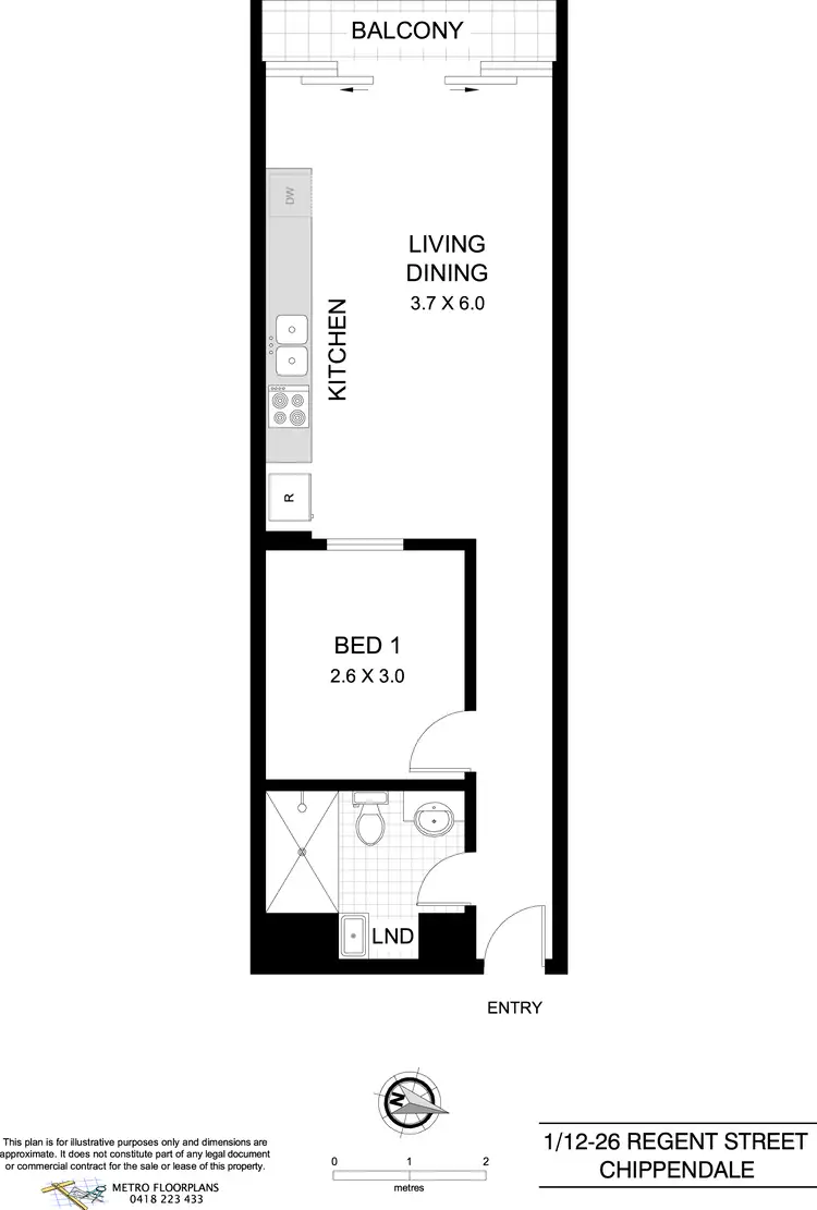 Floorplan of Homely apartment listing, 1/12-26 Regent Street, Chippendale NSW 2008