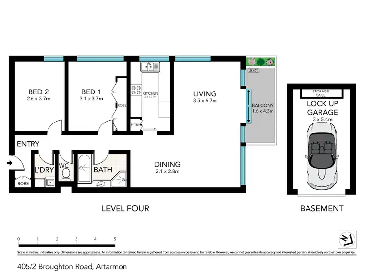 Floorplan of Homely apartment listing, 405/2 Broughton Road, Artarmon NSW 2064