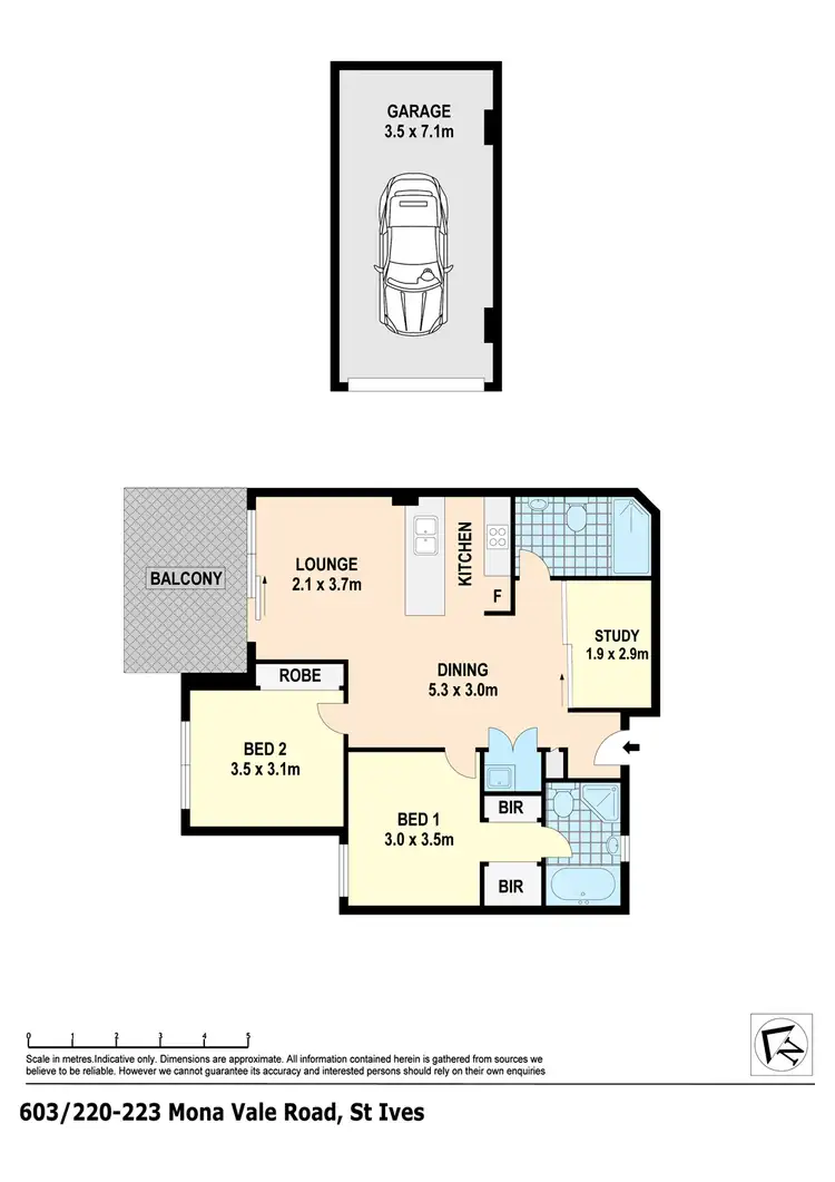 Floorplan of Homely apartment listing, 603/220-222 Mona Vale Rd, St Ives NSW 2075