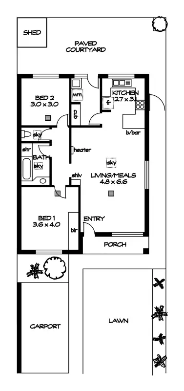 Floorplan of Homely unit listing, 8/718 Lower North East Road, Paradise SA 5075