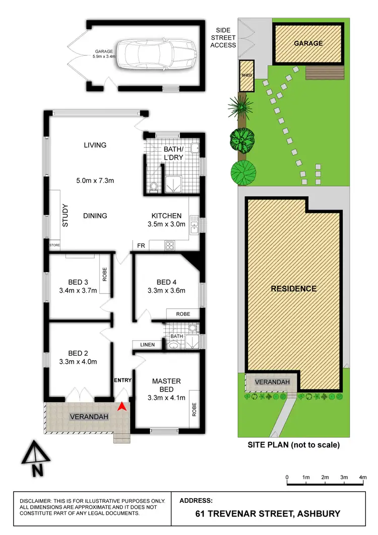 Floorplan of Homely house listing, 61 Trevenar Street, Ashbury NSW 2193