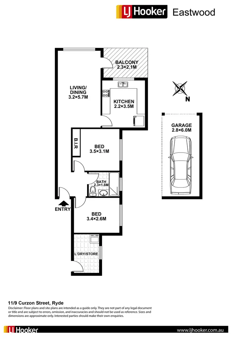 Floorplan of Homely unit listing, 11/9 Curzon Street, Ryde NSW 2112