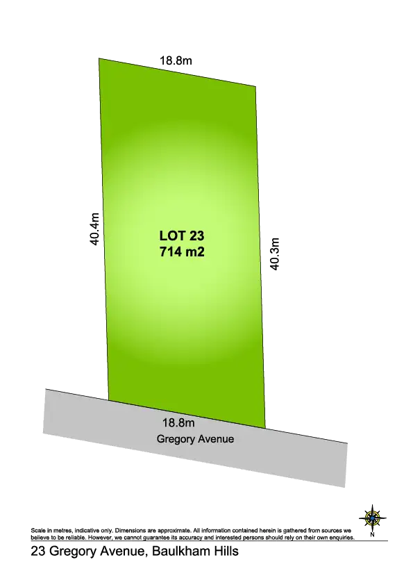 Floorplan of Homely land listing, 23 Gregory Avenue, Baulkham Hills NSW 2153