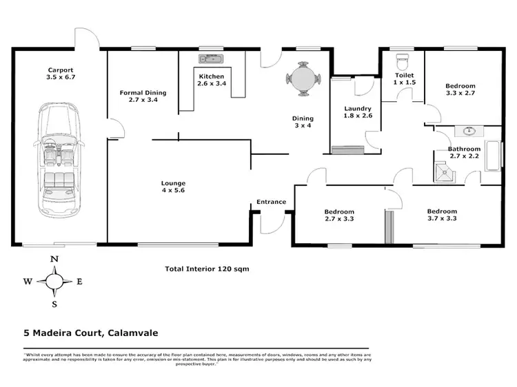 Floorplan of Homely house listing, 5 Madeira Court, Calamvale QLD 4116
