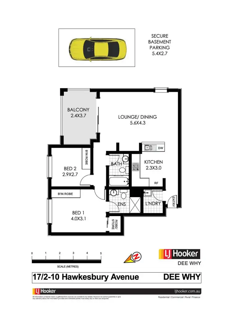 Floorplan of Homely unit listing, 17/2-10 Hawkesbury Avenue, Dee Why NSW 2099