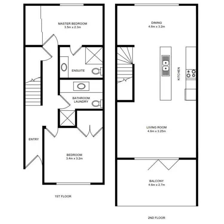 Floorplan of Homely townhouse listing, 2/175 Norman Avenue, Norman Park QLD 4170