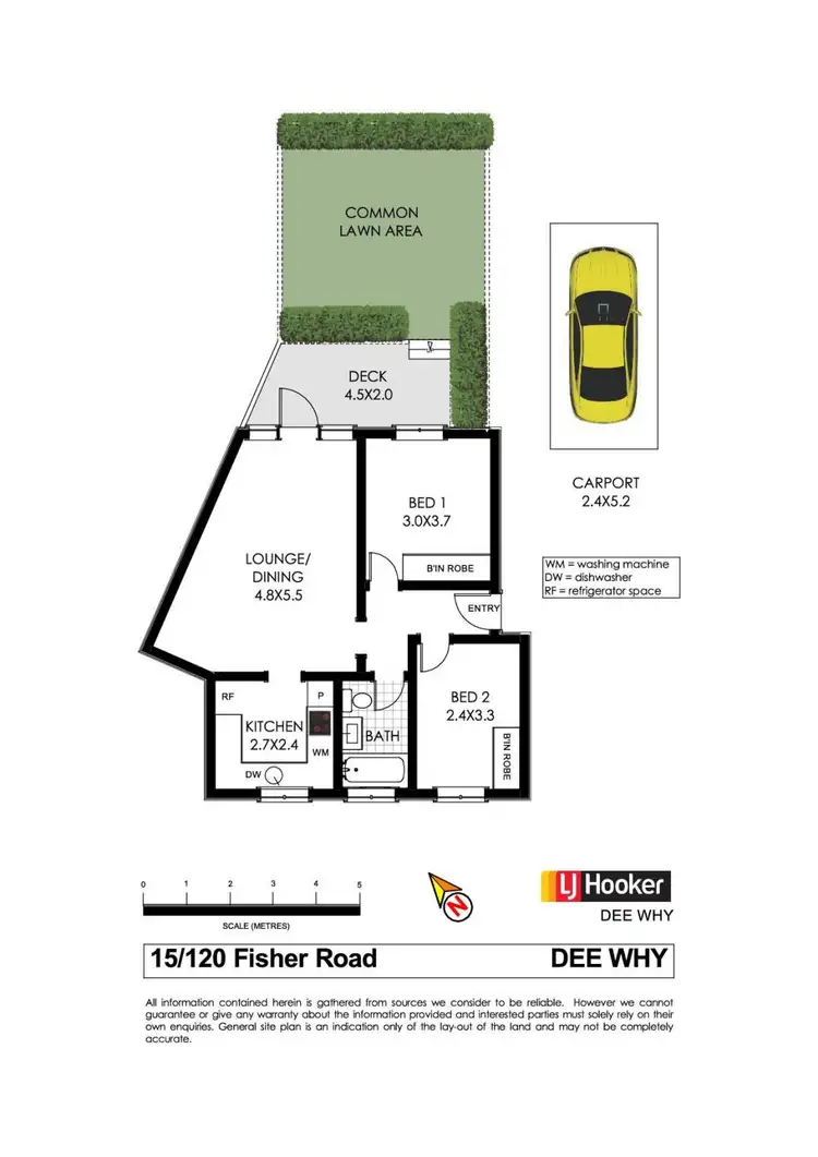 Floorplan of Homely unit listing, 15/120 Fisher Road, Dee Why NSW 2099