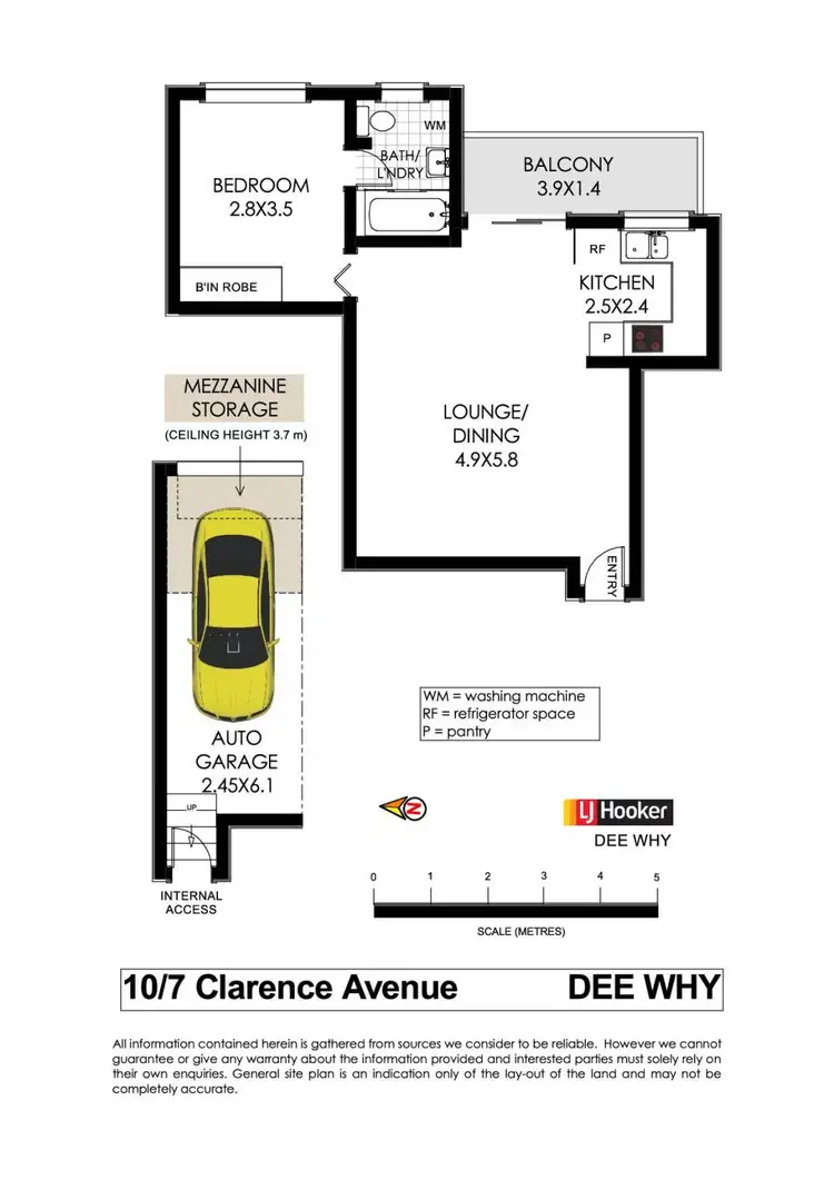 Floorplan of Homely unit listing, 10/7 Clarence Avenue, Dee Why NSW 2099