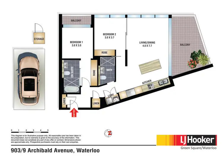 Floorplan of Homely apartment listing, 903/9 Archibald Avenue, Waterloo NSW 2017
