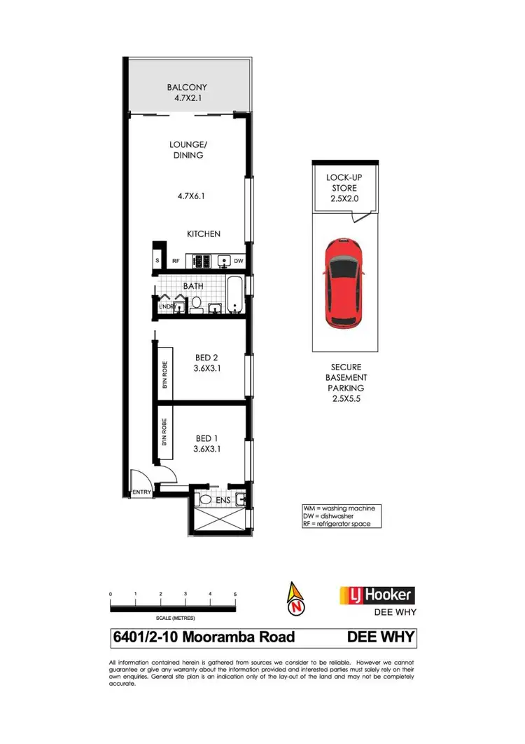 Floorplan of Homely unit listing, 6401/2-10 Mooramba Road, Dee Why NSW 2099