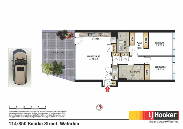 Floorplan of Homely apartment listing, 114/850 Bourke Street, Waterloo NSW 2017