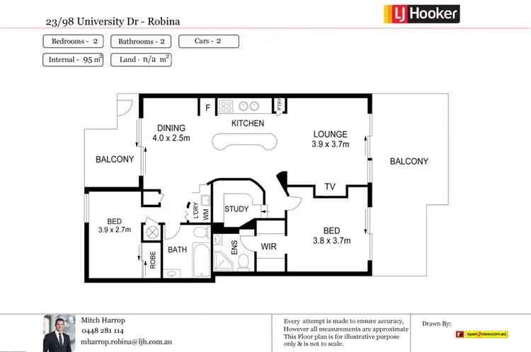 Floorplan of Homely unit listing, 23/98 University Drive, Varsity Lakes QLD 4227