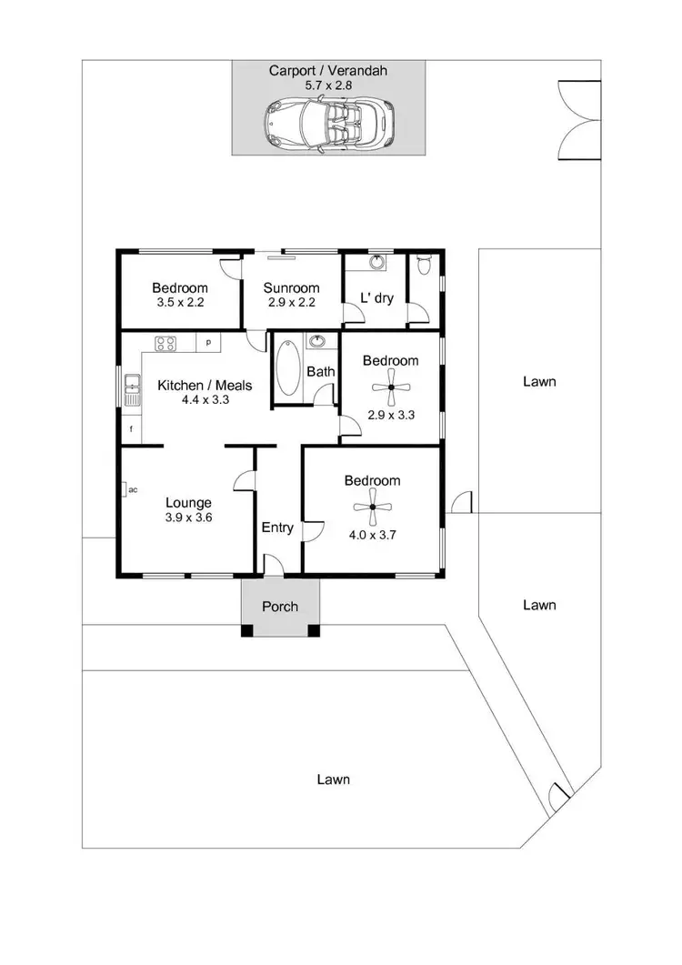 Floorplan of Homely house listing, 8 Carnarvon Avenue, Brooklyn Park SA 5032