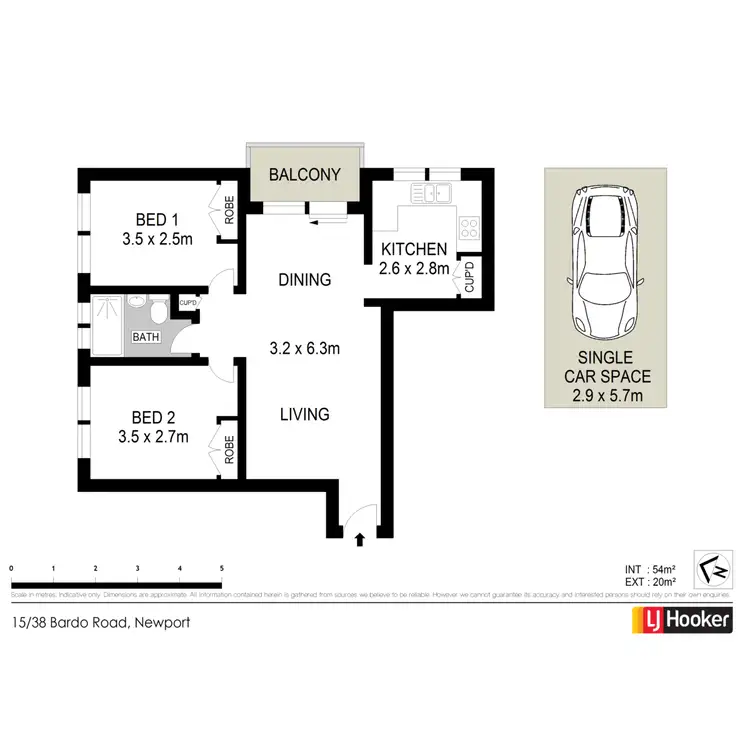 Floorplan of Homely apartment listing, 15/38 Bardo Road, Newport NSW 2106