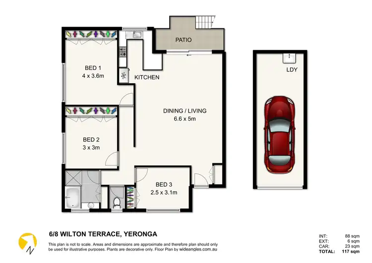 Floorplan of Homely unit listing, 6/8 Wilton Terrace, Yeronga QLD 4104