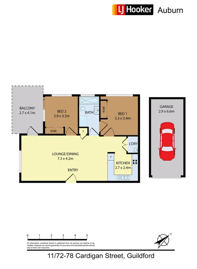 Floorplan of Homely apartment listing, 11/72-78 Cardigan St, Guildford NSW 2161