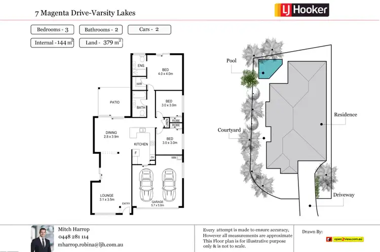 Floorplan of Homely house listing, 7 Magenta Drive, Varsity Lakes QLD 4227