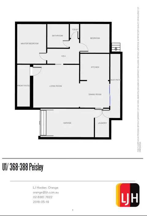 Floorplan of Homely unit listing, 1/388 Peisley Street, Orange NSW 2800