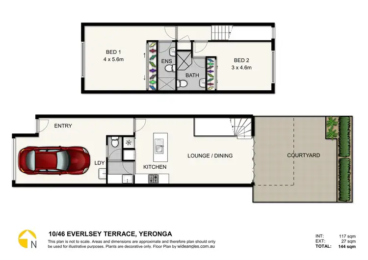 Floorplan of Homely townhouse listing, 10/46 Eversley Terrace, Yeronga QLD 4104
