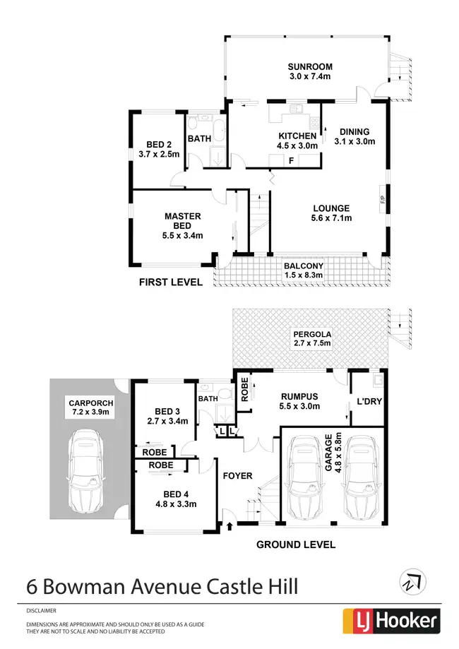 Floorplan of Homely house listing, 6 Bowman Avenue, Castle Hill NSW 2154