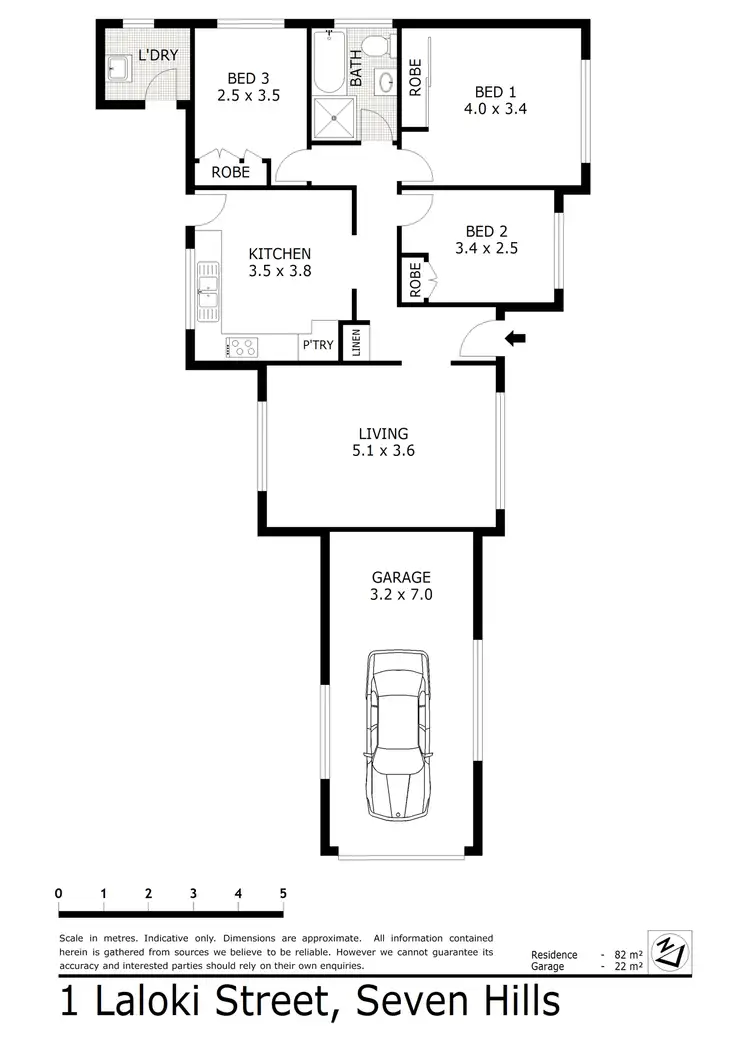 Floorplan of Homely house listing, 1 Laloki Street, Seven Hills NSW 2147