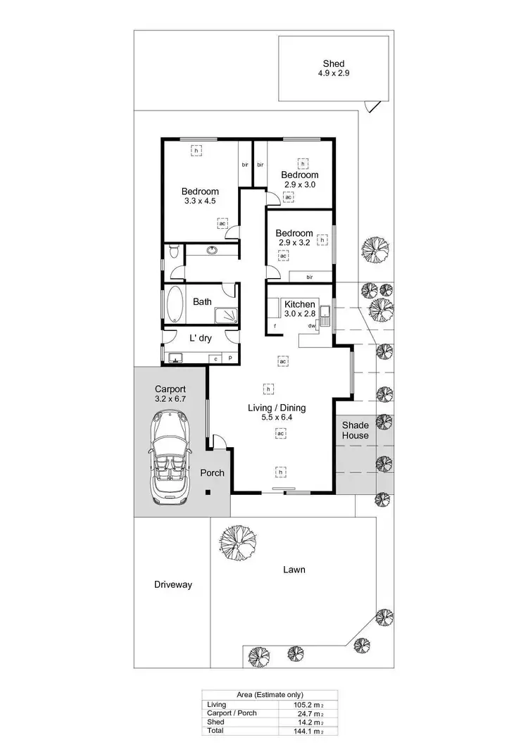 Floorplan of Homely house listing, 62 Doctors Road, Hackham SA 5163