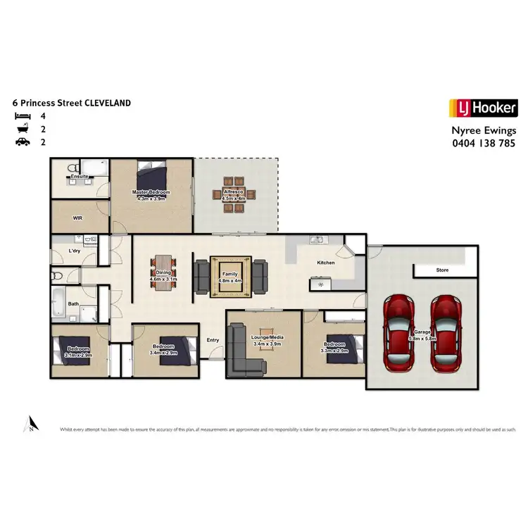 Floorplan of Homely house listing, 6 Princess Street, Cleveland QLD 4163